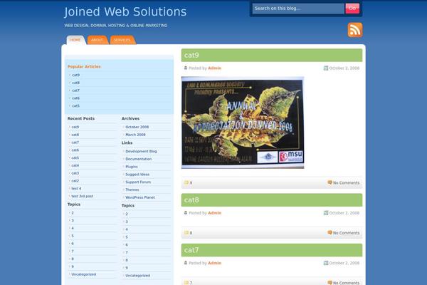 DeepBlue_leftsidebar theme websites examples