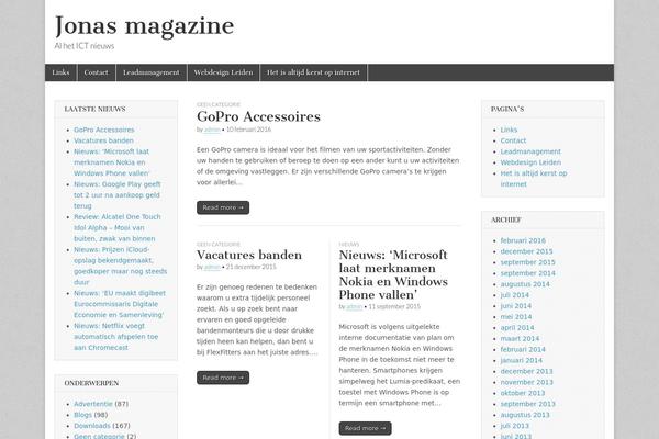 Magazine Basic theme site design template sample