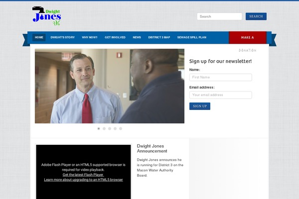 Campaign theme site design template sample