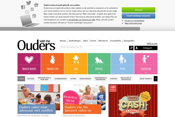 jongegezinnen.nl site used Oudersvannu