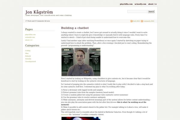jonkagstrom.com site used Justsimple-10