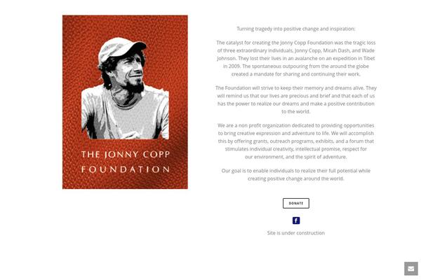 jonnycoppfoundation.org site used Yuki Blogger