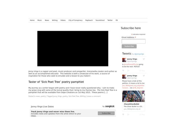 jonnyvirgo.com site used mnmlist