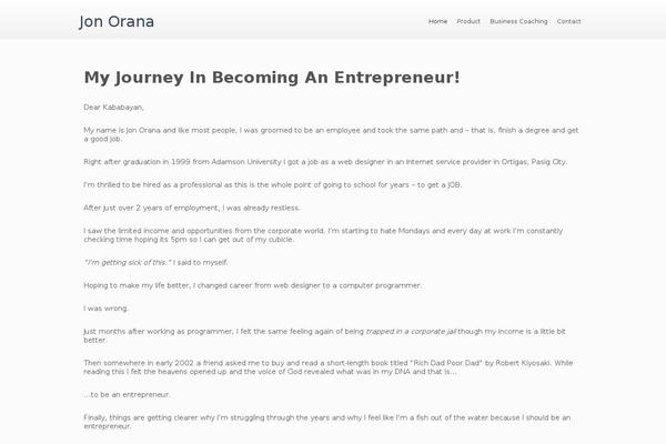 Ignition theme site design template sample