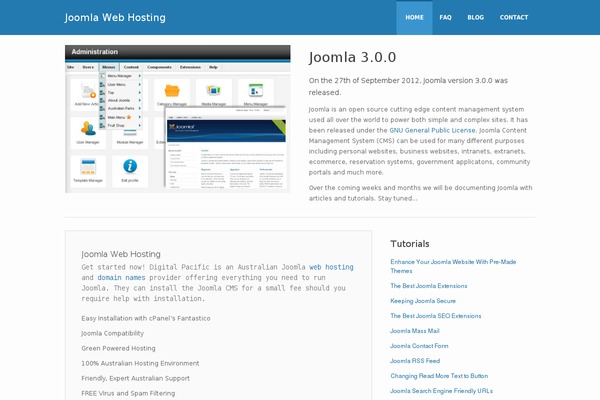 joomla-webhosting.com.au site used Sensation