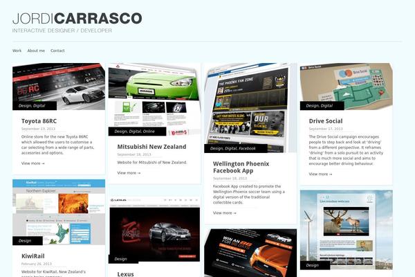 Gridly theme site design template sample