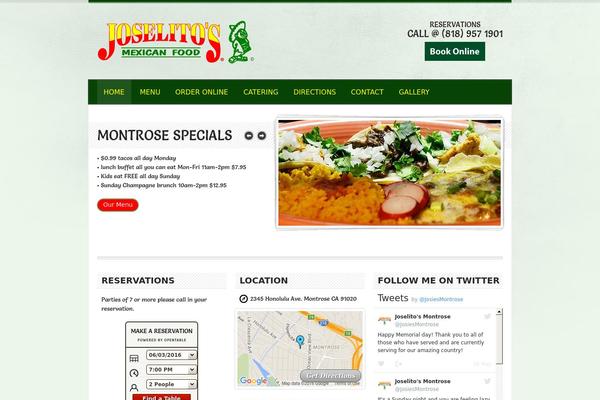 Diner theme site design template sample