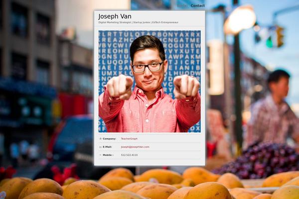 Digital Business Card theme site design template sample