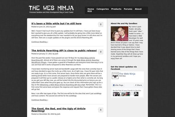 josh-fowler.com site used Side Blog