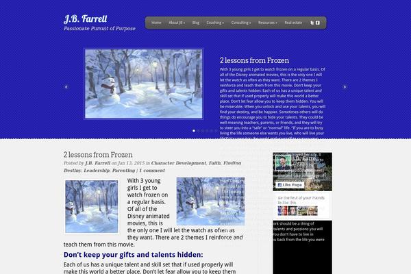 Feather theme site design template sample