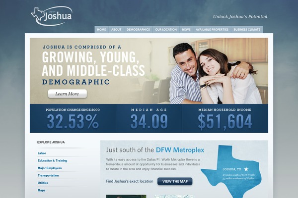 Joshua theme site design template sample