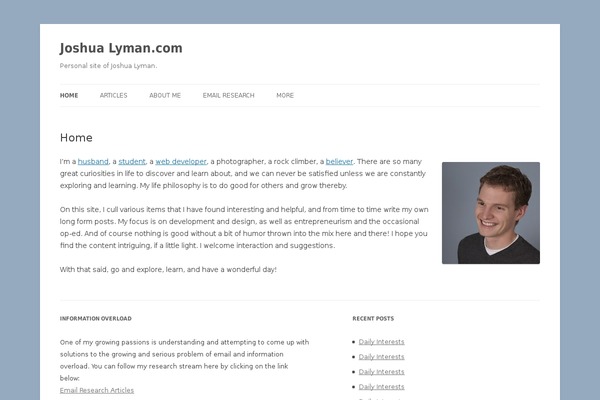 Author theme site design template sample