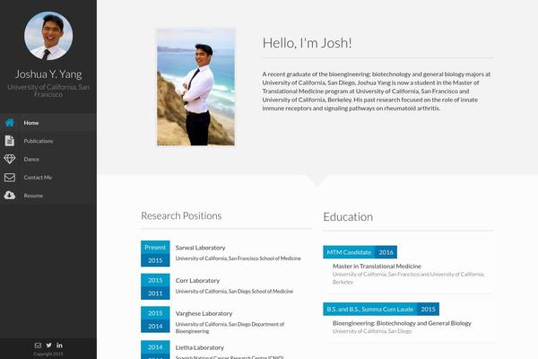 Faculty theme site design template sample