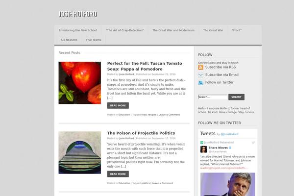 Blog Way theme site design template sample