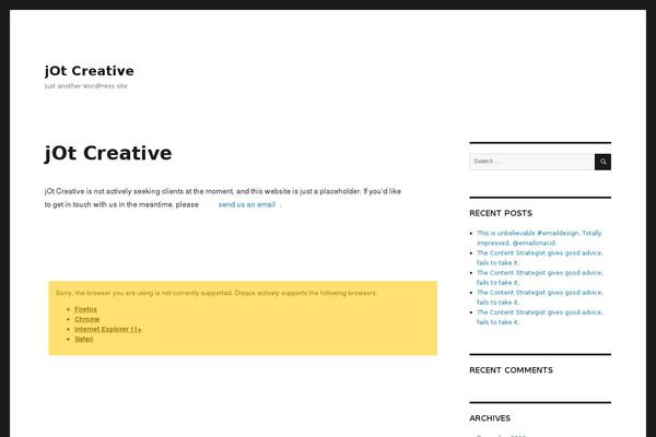 WordPress website example screenshot