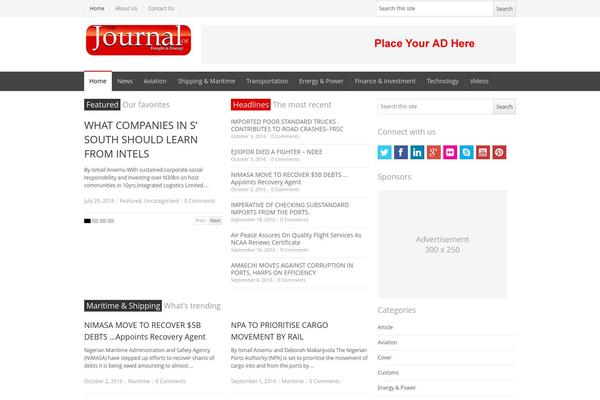 NewsPlus theme site design template sample