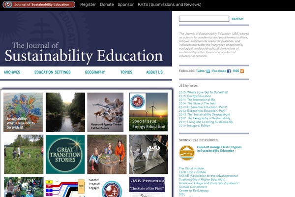 journalofsustainabilityeducation.org site used Jse