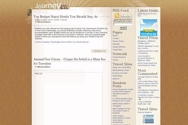 Journey theme site design template sample