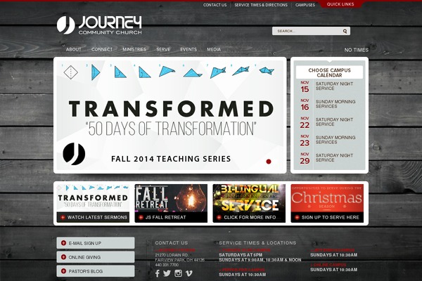 Journey theme site design template sample