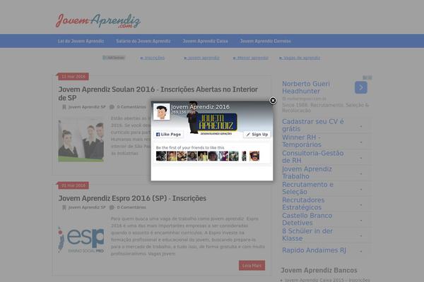 Site using Facebook Page Promoter Lightbox plugin