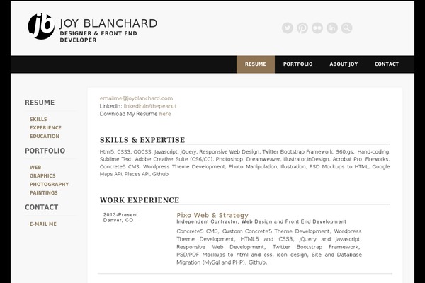 joyblanchard.com site used Mypinboard