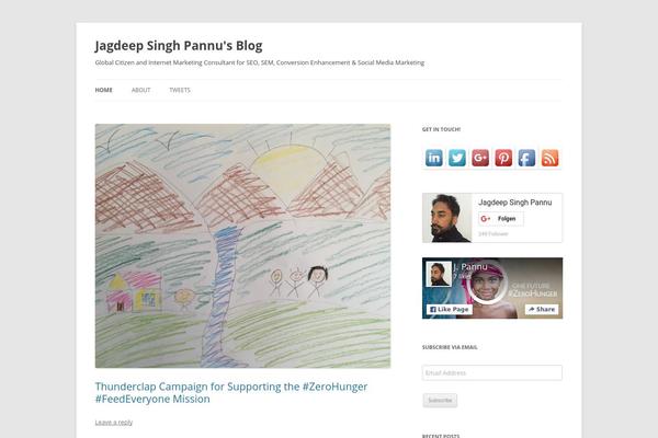 Twentytwelve-child theme site design template sample