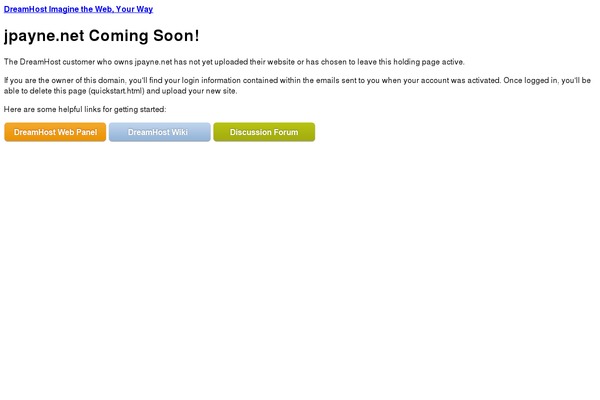Dreamhost theme site design template sample