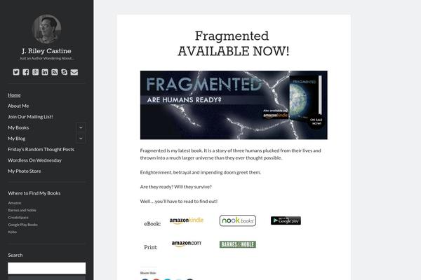 Author theme site design template sample