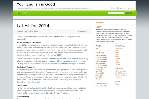 Inkzine theme site design template sample