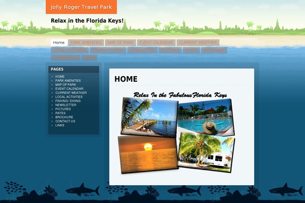 Beach theme site design template sample