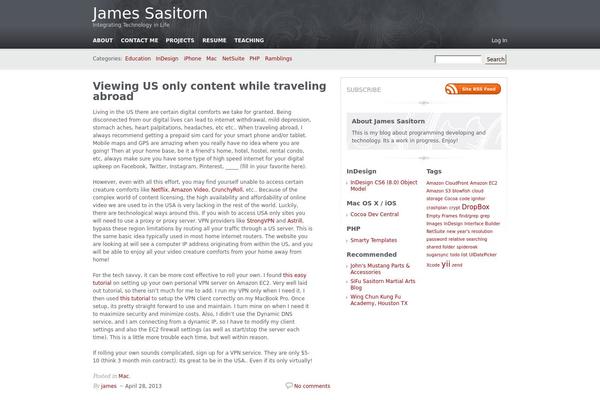 Carrington Blog theme site design template sample