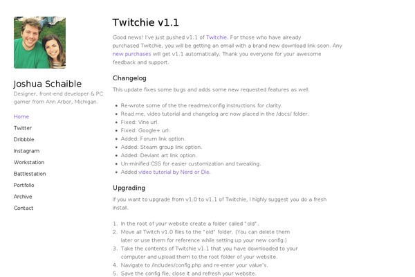jschaible.com site used Anthem