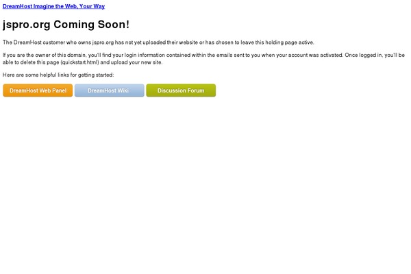 jspro.org site used Dreamhost