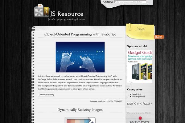 Anarcho Notepad theme site design template sample