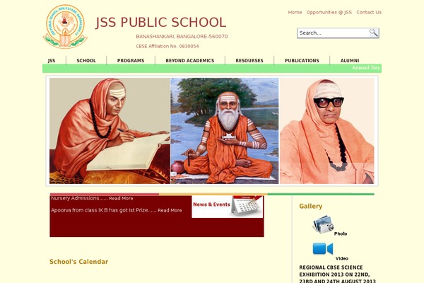 Calypso theme site design template sample