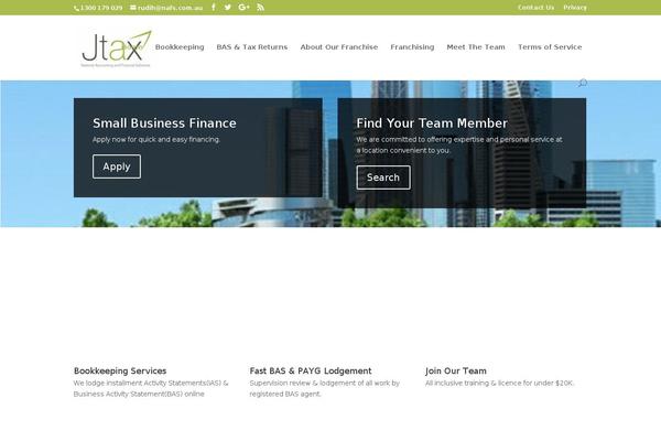 jtax.com.au site used Divi Child