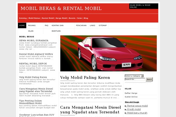 Magzine theme site design template sample