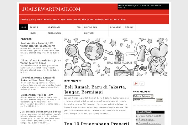Magzine theme site design template sample