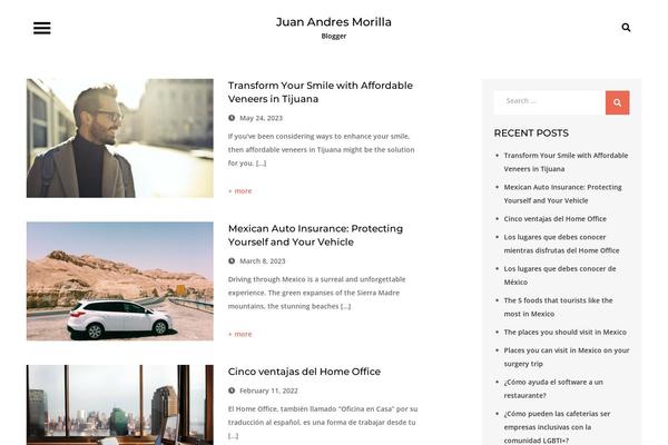 juanandresmorilla.com site used Blog-studio