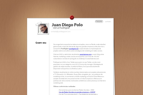 juandiegopolo.com site used MyResume