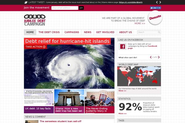 Site using Naked Social Share plugin