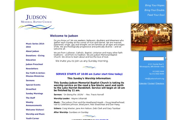 judsonchurch.org site used Judson