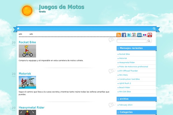 Sunny Blue Sky theme site design template sample
