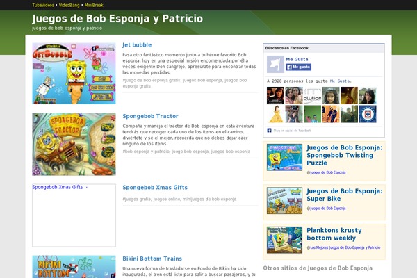 juegosdebobesponjaypatricio.mx site used Estandardevideos