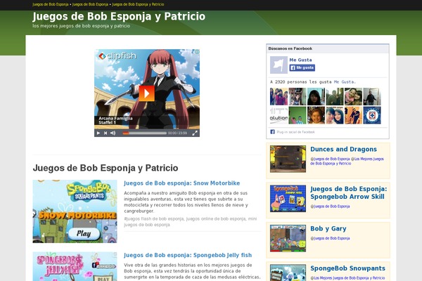 juegosdebobesponjaypatricio.org site used Themelucia