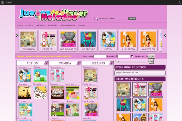 FunGames theme site design template sample