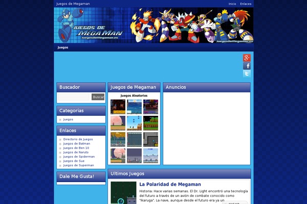 juegosdemegaman.es site used Multicolors_theme
