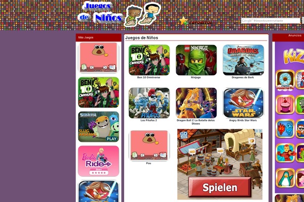 juegosdeninos.co site used Darkgantz Theme