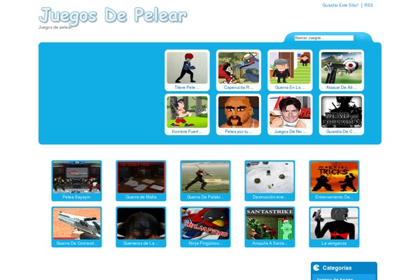 juegosdepelear.com site used Flash Gamer