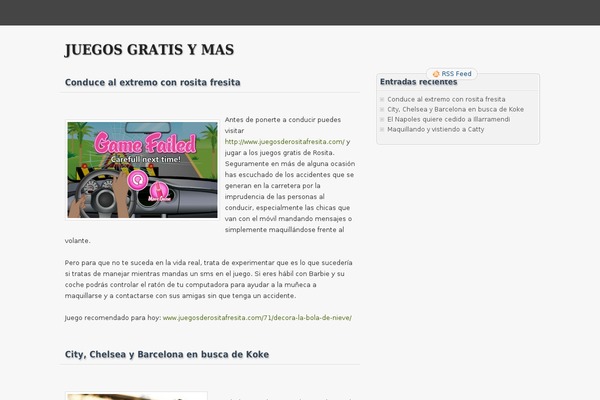 juegosgratisconchicas.com site used zBench